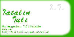 katalin tuli business card